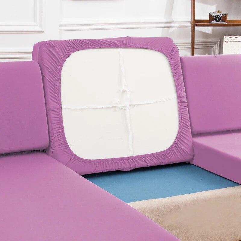Elastic Solid Corner Sofa Seat Cover Stretch Sofa Cushion Cover Sofa Slipcover for L Shape Chaselong Armchair Plain Dyed
