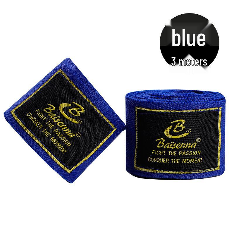 White Micro-Elastic Muay Thai Hand Wraps - 5m & 3m Black Cotton Fist Bandage for Boxing & Sanda