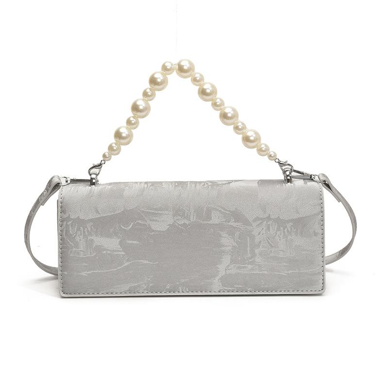 Fashion pearl chain summer new trendy texture simple shoulder bag texture fashion messenger handbag bag