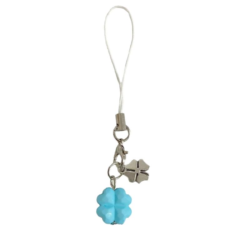Trendy Clovers Pendant Green Resin Keychain For Phone Bag Luck Symbol Accessory Trendy Clovers Pendant Decors