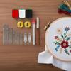 34PCS Big Eye Steel Sewing Needles Kit 5 Size Needles Stainless Steel Yarn Knitting Needle for Stitching and Crafting Project