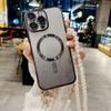 Case For Samsung Galaxy A16 A36 A06 A55 A35 A15 A25 A05 A05S Magsafe Magnetic Pearl Crossbody Cord Lanyard Strap Glitter Cover