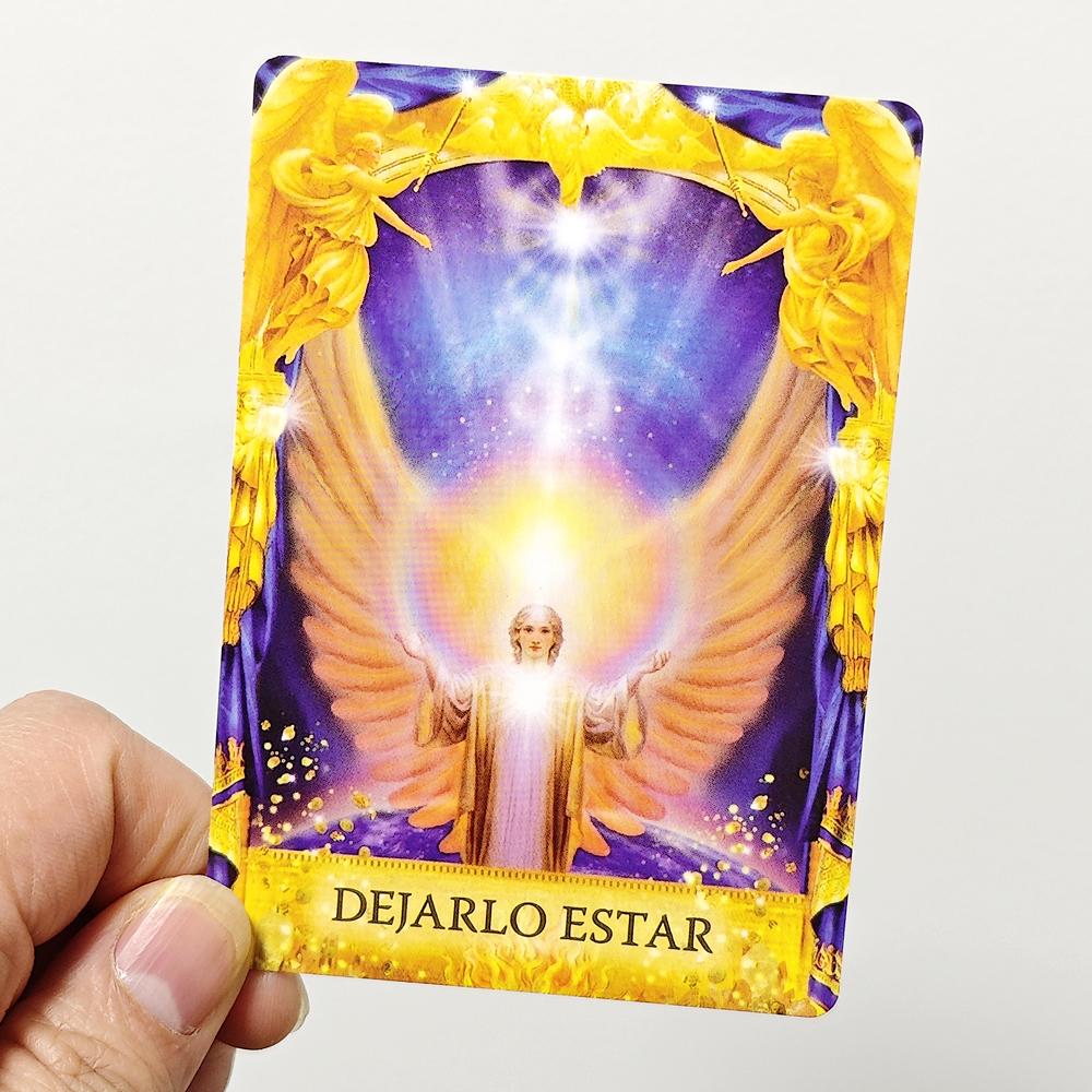 Mazzo Oracle Risposte degli Angeli in Lingua Spagnola 44 Pezzi Carte Oracle PDF Guida Digitale 10,4*7,3cm