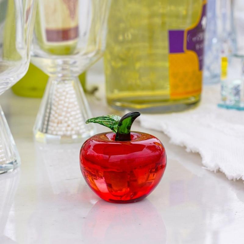 Realistisches Glasfrucht-Briefbeschwerer Miniatur-Glasfrucht-Statue Tischdekoration für Schreibtisch oder Regal