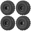 TRZX 4pcs Rubber RC Car Tires & Wheel Rims for 1/24 Scale Axial SCX24 RC Crawler Car Accessories