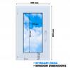 Finestra PVC Antracite 50X80 Sinistra Nuova 500X800 Mm Vasistas-Apertura a Sbalzo Doppio Vetro