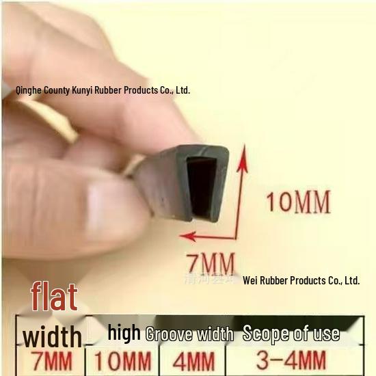 U-Shaped Rubber Edge Protector: Glass, Metal, and Steel Anti-Collision Edge Banding & Sealing Strip