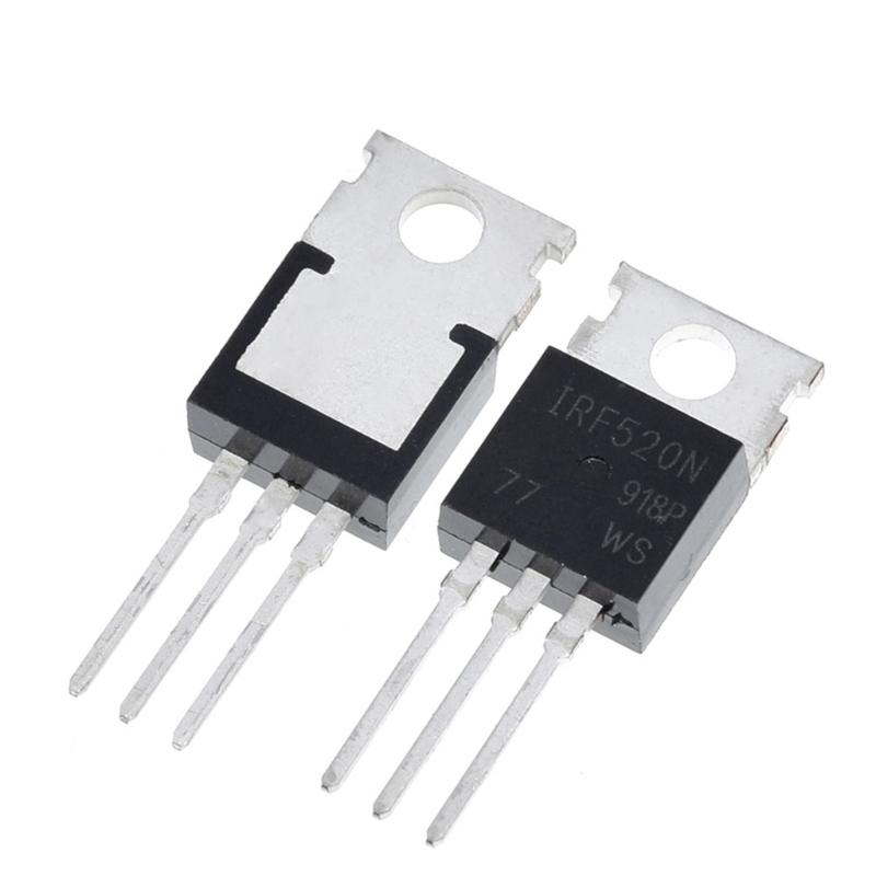 10Pcs High Pressure Resistant IRF540N MOSFET Transistors TO-220 Transistors Kit 100V N-Channel Power MOSFET Transistor