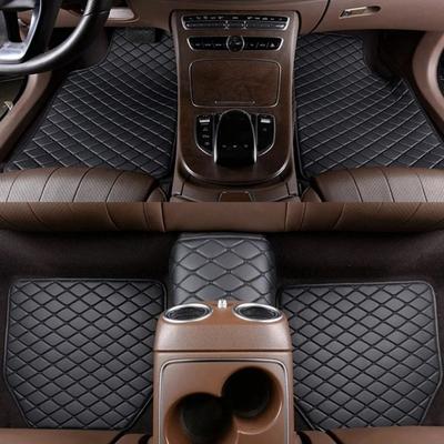 Wear-resistant Auto Foot Pad Protector PU Leather Automobile Floor 5 PCS Car Floor Mats  Interior