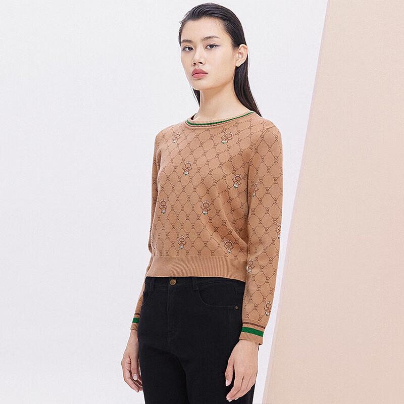 JESSIE JMFGM148 Women's Color-Block Argyle Knit Pullover