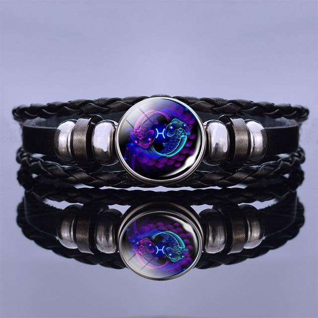 Buy 12 Zodiac Signs Constellation Charm Bracelet Men Women Fashion