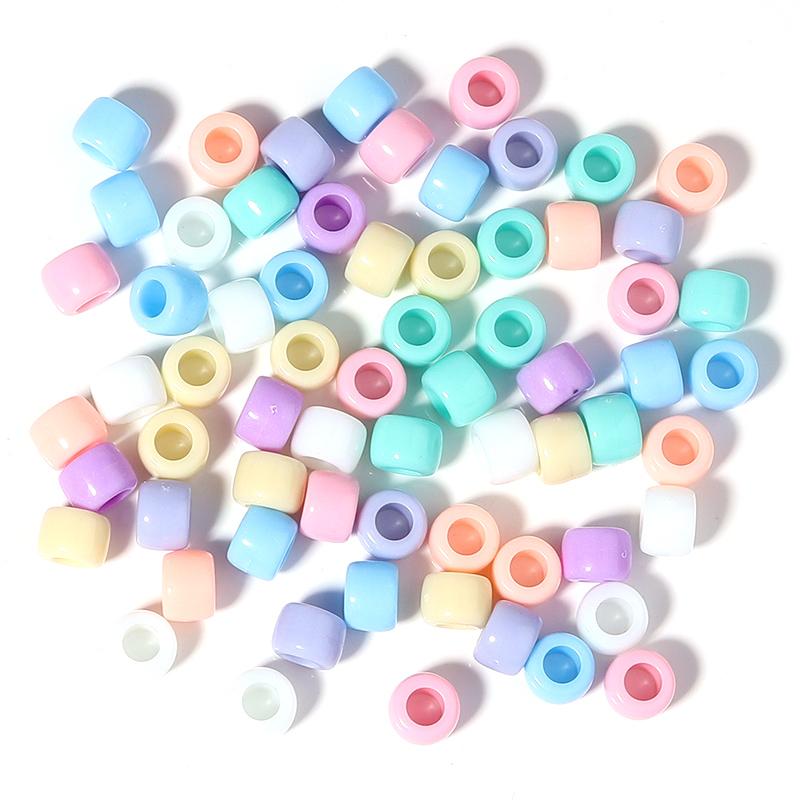 Colored Acrylic Loose Beads Various Shapes Round Square Mixed Spacer Bead Handmade Charm Jewelry Bracelets Necklace Supplies