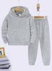 Kinder Herfst/Winter Effen Kleur Hoodie Sweatshirt & Joggingbroek Set - Casual Sport, Plus Fluweel Warm