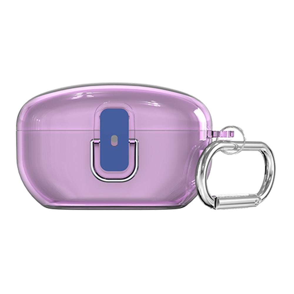 Secure Lock Clear Case Shockproof Earphone Case with Carabiner for Sony WF-1000XM5 (2025) Wireless Earbuds