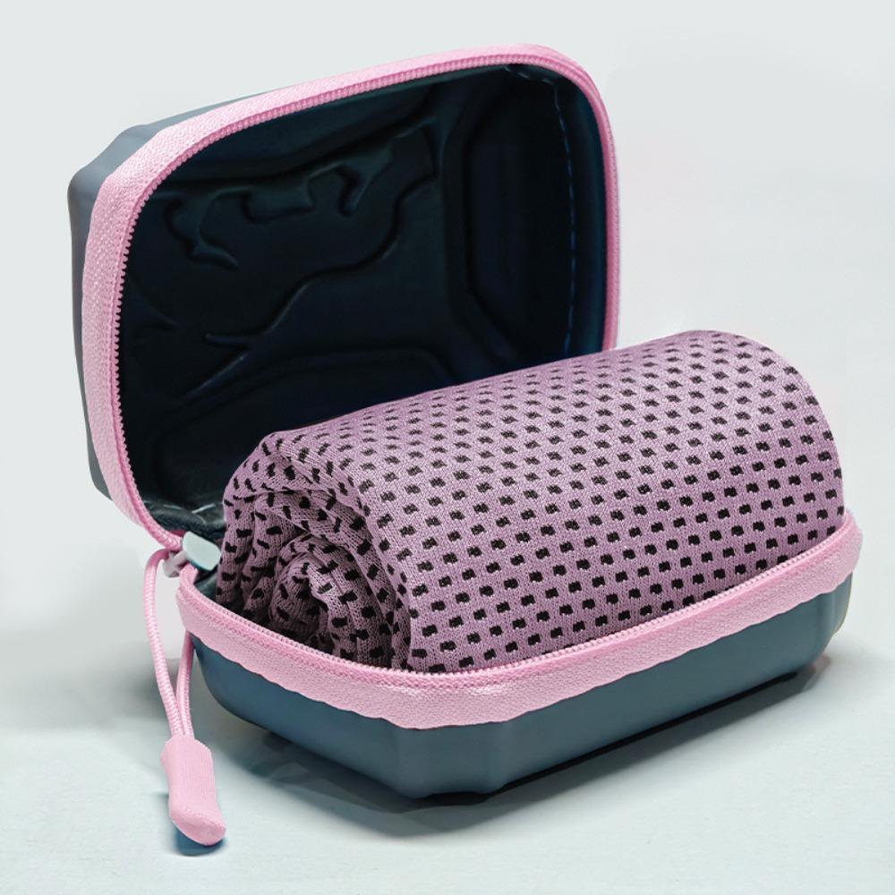 Portable Polyester Cooling Towel EVA Case Absorbent Quick Dry Towel Microfiber Ice Towel Outdoor