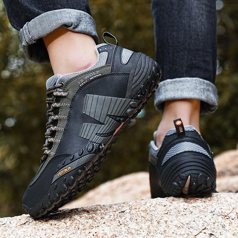 Unisex Low-Cut Hiking Shoes With Cushioned Sole Rubber Outsole Anti-Slip Outdoor Walking Trail Sneakers