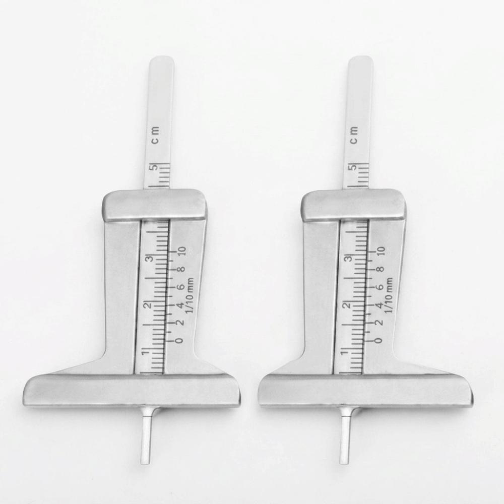 2pcs Stainless Steel Tire Tread Depth Gauge Vehicle Tread Wear Indicator For Car Inspection