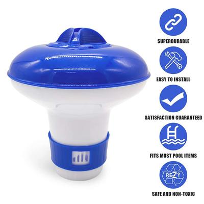 2pc Floating Swimming Pool Chemical Floater Chlorine Bromine Tablets Floating Dispenser Applicator Swimming Spa Hot Tub Supplies