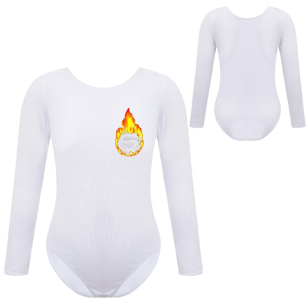 Nude Kinder Mädchen Fleece Langarm Trikot Einfarbig Body Gymnastik Ballett Tanz Training Kostüm