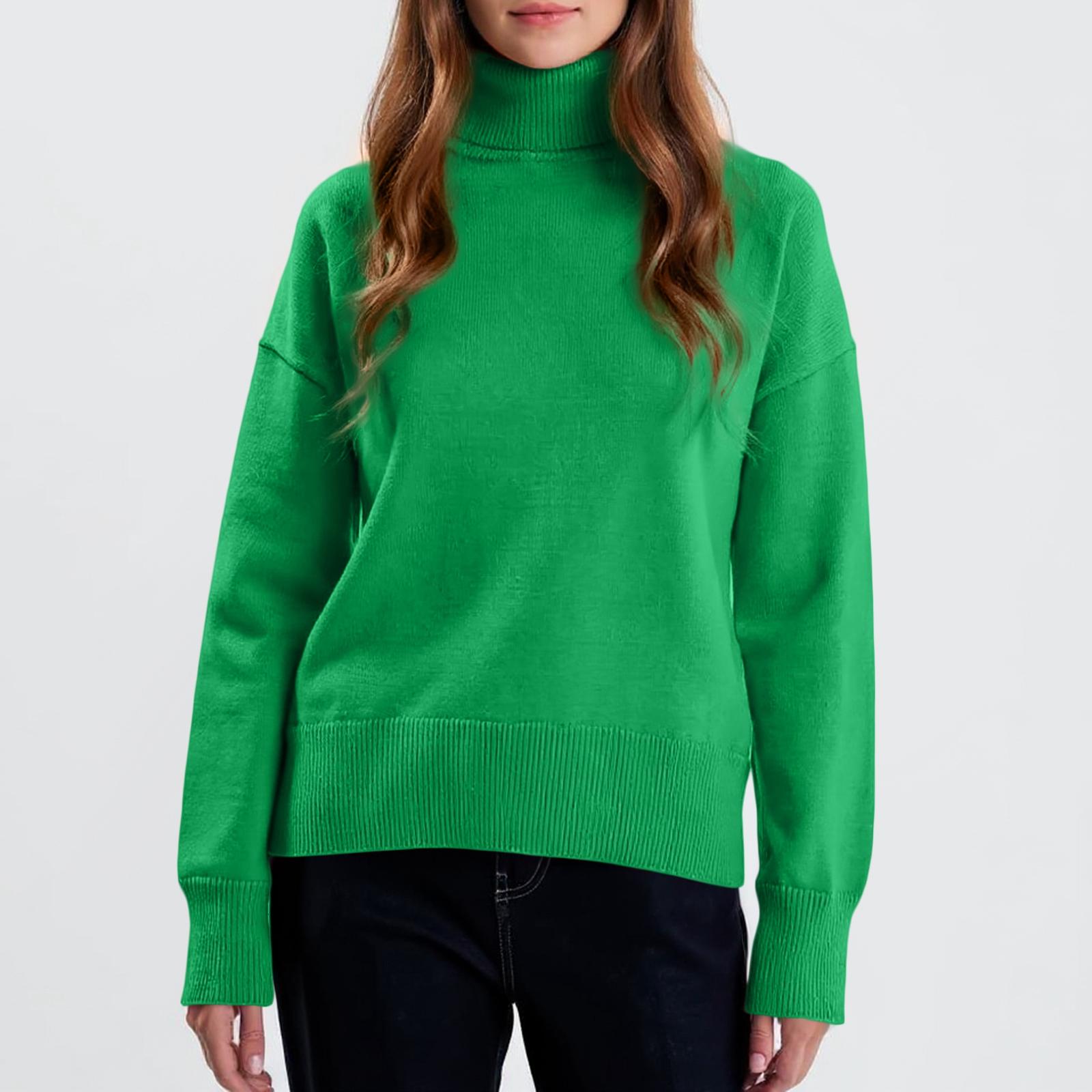 

Женский зимний свитер с длинным рукавом Свитер Вязаный пуловер Свитер с круглым вырезом Пуловер Вязаный свитер S