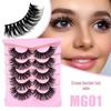 European & American Style 3D Curled Barbie Long Black Stem False Eyelashes
