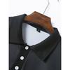 Men's Casual Polo Shirt with Button Up T-shirt Top