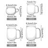 2 Pack Coffee Mugs,Clear Glass Double Wall Cup with handle for Coffee, Tea, Latte, Cappuccino Heating mug Dachsund Cafe Copper