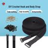 Self-Adhesive Hook & Loop Cable Strap with Buckle for Clothing and Luggage