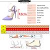 Fashion Summer Women's Sandals 12cm Super High Stiletto Heels Ankle Strap Sandals Large Size Women Hollow Pointed Toe Party Heels Shoes