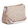 Coach Nolita 19 Klassische Monogramm-Print Reißverschluss Beschichtetes Canvas Schulter-Tote-Bag Kleine Damenhandtaschen Sand Kreideweiß CW426-IMXDM