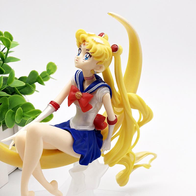 Çizgi Film Anime Sailor Moon Tsukino Aksiyon Figürü Kanatlı Oyuncak Bebek Pasta Süsü Koleksiyon Model Kız Çocuk Hediye Oyuncak