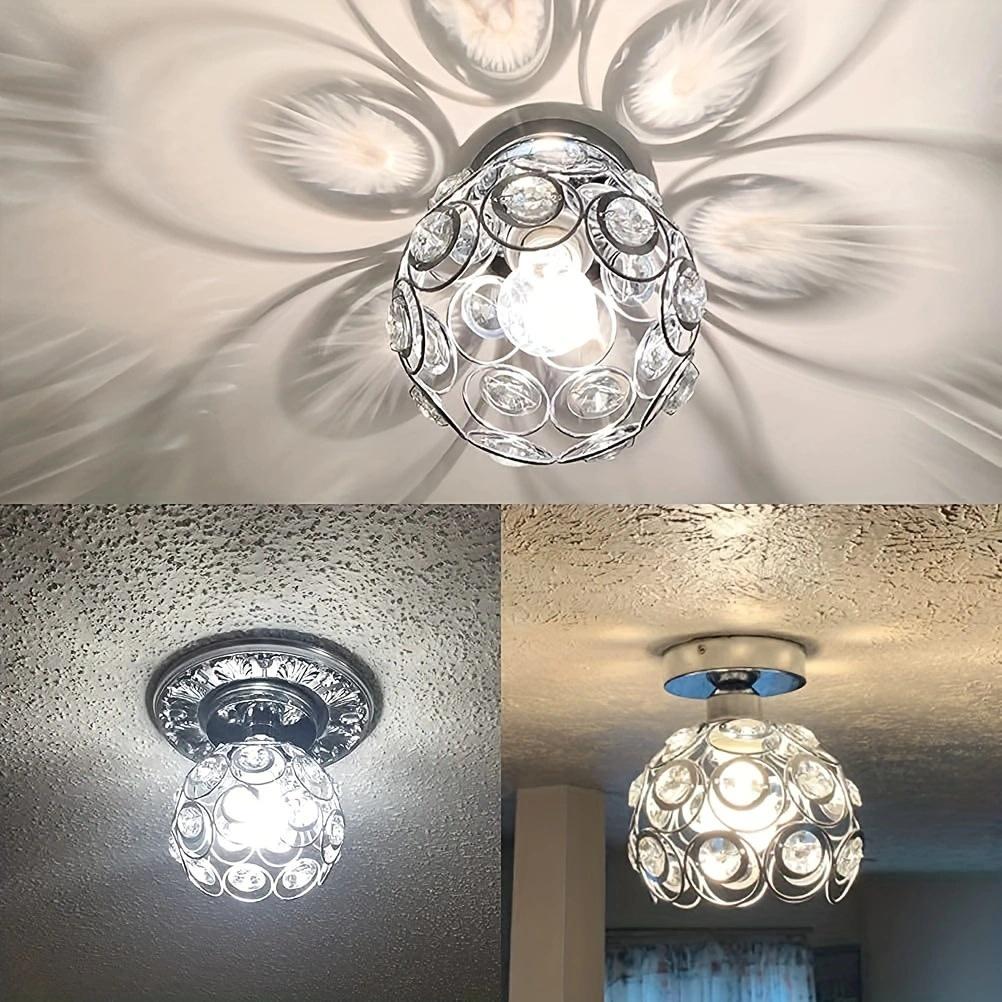 Modern Minimalist Crystal Bullseye Ceiling Light - Luxury Pendant for Living Room, Aisle, or Dining Area