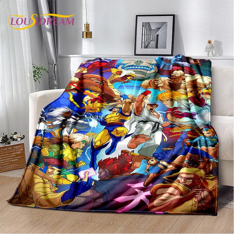 Street Fighter Retro Game Gamer Soft Plush Blanket,Flannel Blanket Throw Blanket for Living Room Bedroom Bed Sofa Picnic Cover