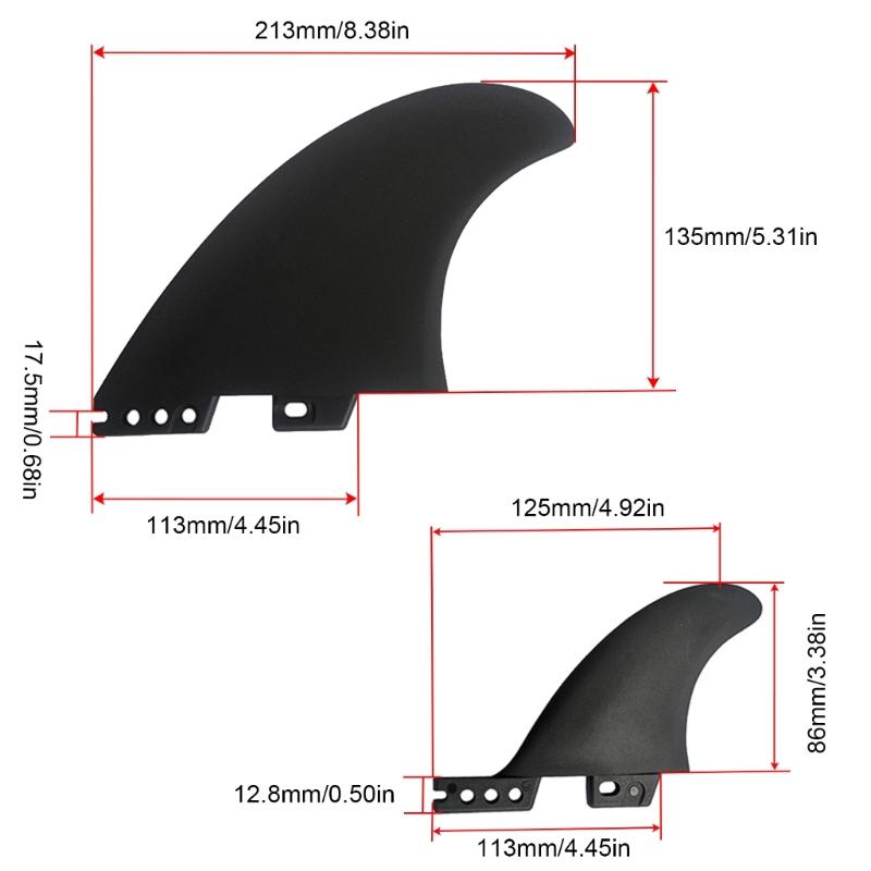 3Pcs Surfs Fin Set High Performances PVC Surfboards Fin Surfboards Thruster Fin Water Sports Accessories
