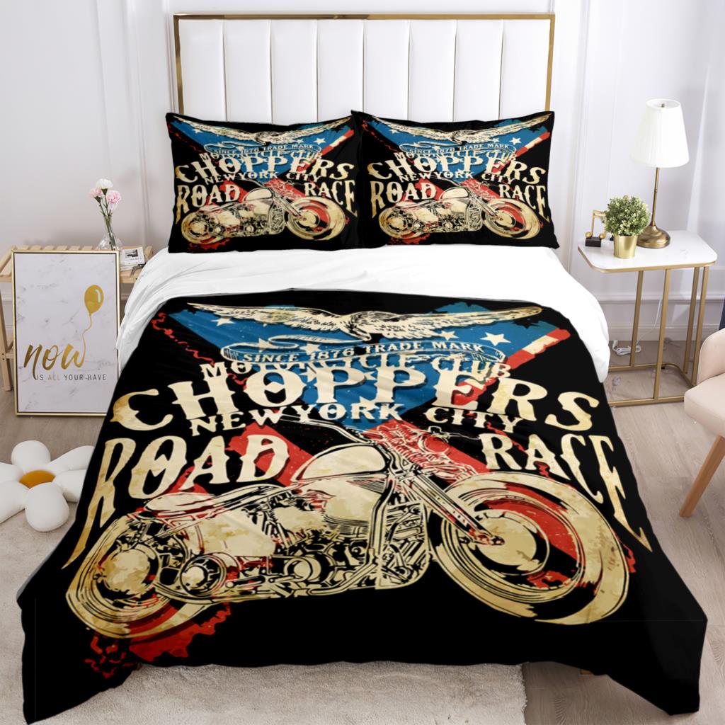 Hd Print Skull Art - Themed Three - Piece Fashion Bedding Set With Quilt Covers Pillowcases And Pillow For Children And Adults