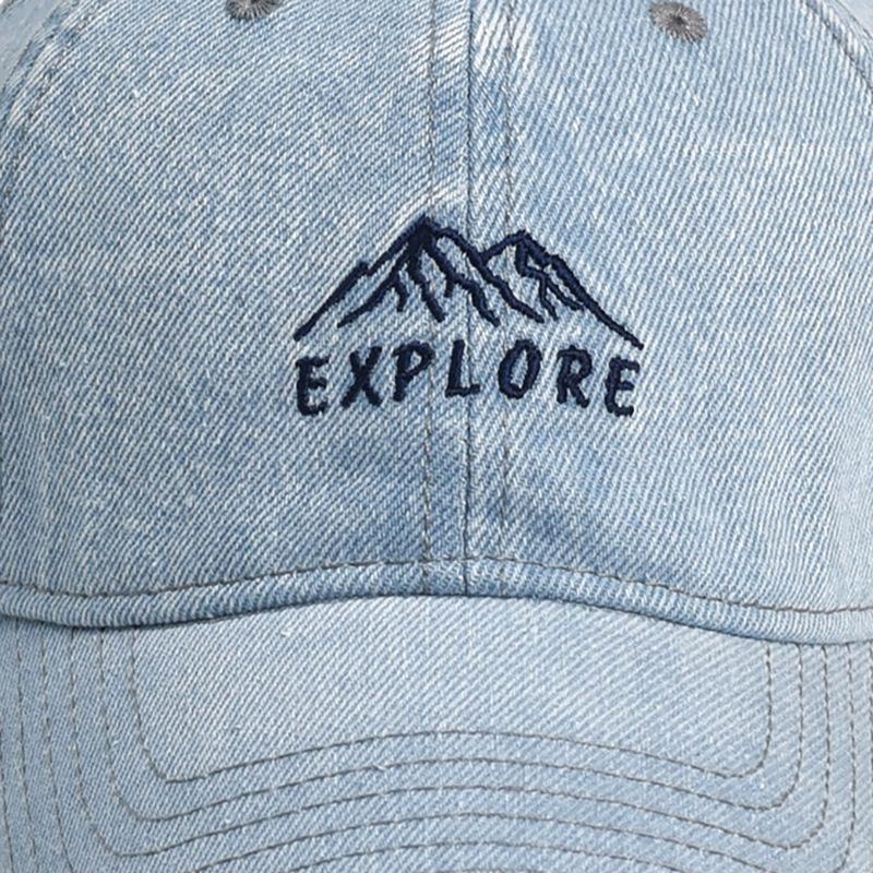 Stay Cool & Stylish: Sunshade Denim Baseball Cap - Distressed Adjustable Buckle Fishing Hiking Cycling Sports Trucker Hat
