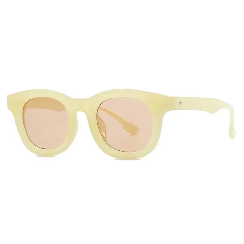

High Quality High End Designer Style Retro Trendy Edgy Punk Square Shaped Green Female For Both Male Sun Glasses