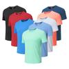 Men's Summer Sports T-shirt Casual Crew Neck Fitness Breathable Quick-dry Outdoor Running Short Sleeve Shirt