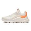 Li Ning Liuyun Résistantes à l'abrasion Respirantes Antidérapantes Basse en Toile Chaussures de Sport Décontractées Femme Blanc Orange AGLT030-4