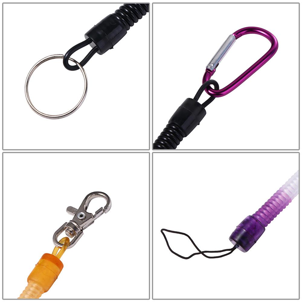 Chains Wrist Keychain Anti-lost Phone Keychain Spring Elastic Rope Fishing Lanyards Spring Key Cord