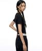 REBRENNER Women'S Cool Cotton Crop Short Sleeve T-Shirt Black