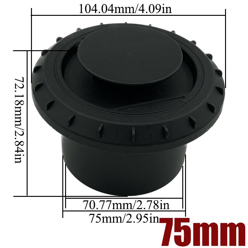 60mm 75mm 90mm Warm Air Vent Outlet Rotatable Air Diesel Heater Air Conditioner For Car Truck VAN Camper Pipe Outlet Connector