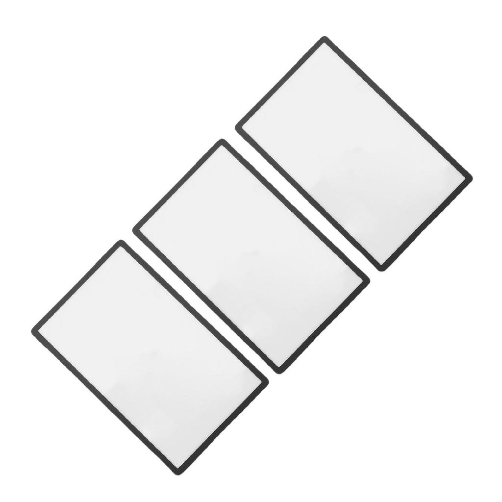 3Pcs Upper Top Screen Lens Replacement Plastic Cover for 2DS Handheld Game Console LCD Screen Parts Accessories Black