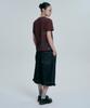 MOO Indigo Frill Bermuda Denim Pants - Black