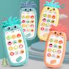 Children's Bilingual Puzzle Chew Music Lighting Anti-Fall Toy Mobile Phone