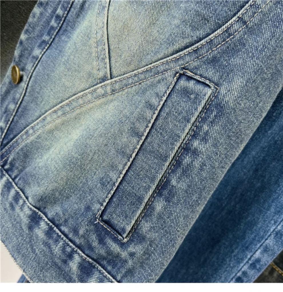 Women's Denim Vest - Spring/Autumn Casual Fashion, Loose Fit, Chic Outerwear, Petite.
