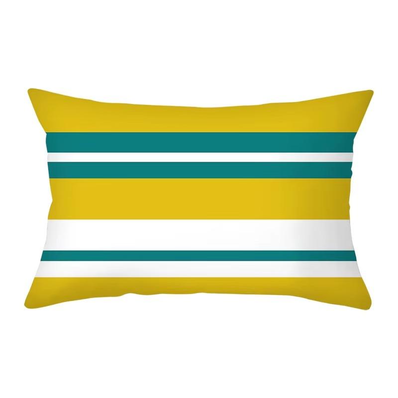 30*50 Geometric Nordic Colorful Stripe Pattern Printing Decorative Living Room Home Furnishing Polyester Rectangular Pillowcase