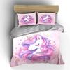 Dreamy Unicorn In Pink And Purple Print Bedding Set 1 Duvet Cover 2 Pillowcases For Adult And Children Luxury Gift Full Size