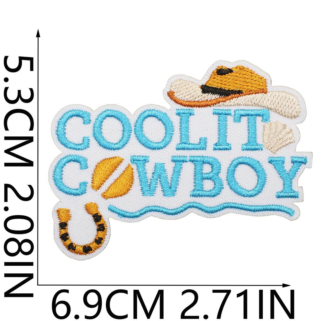 Horse Pentium Embroidery Cloth Sticker Western Denim Computer Embroidery Badge Fashion Girl Decoration Guitar Embroidery Badge Ironing