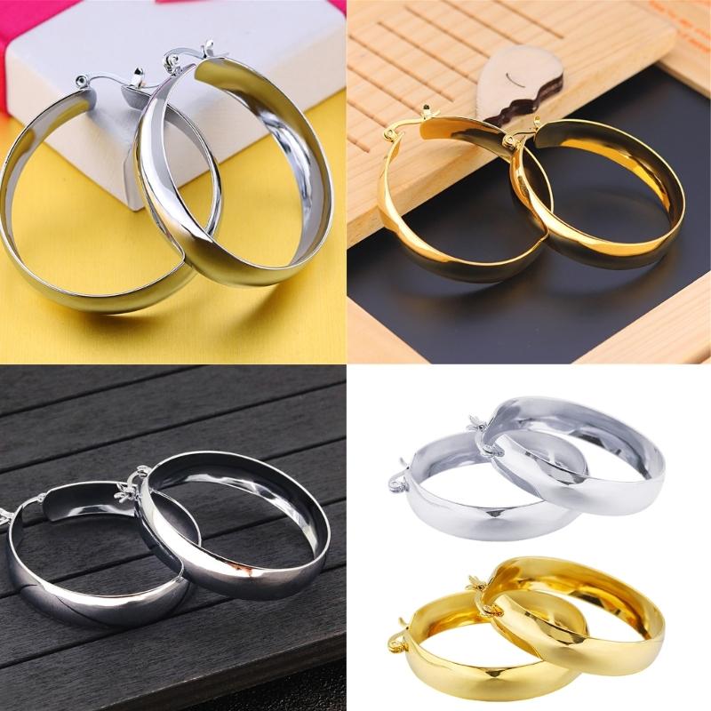 Exaggerated Large Hoop Earrings Versatile Large Gold/Silver Earrings Suitable For Both Casual And Formal Event